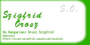 szigfrid orosz business card